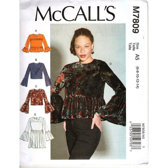 McCall's M7809 Misses 6 to 14 Very Easy Top, Tunic Uncut Sewing Pattern New - Picture 1 of 2